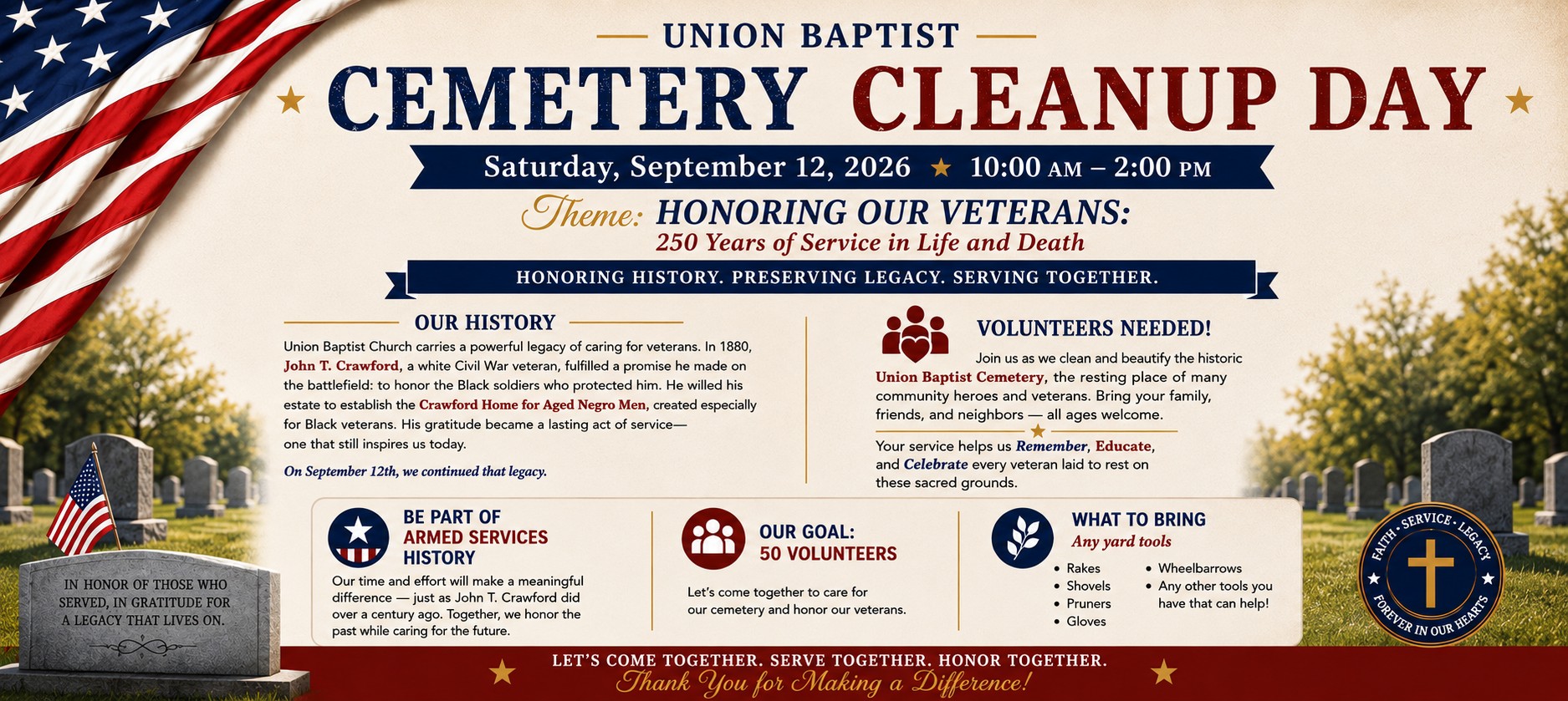 Cemetery Cleanup Banner