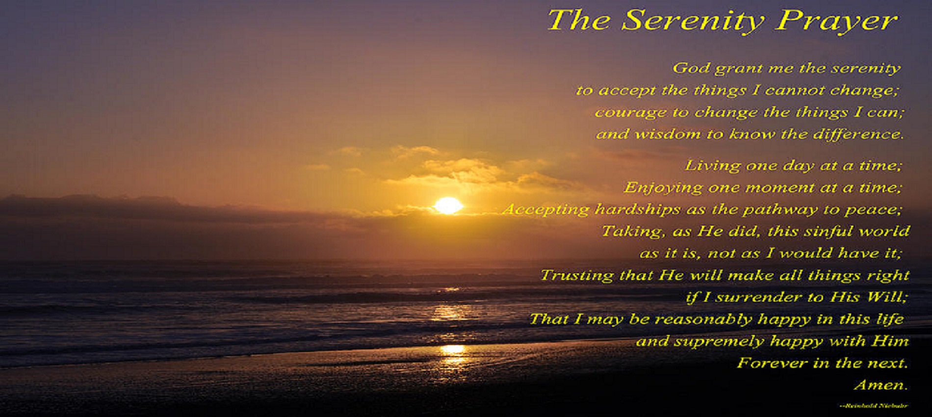 The Serenity Prayer